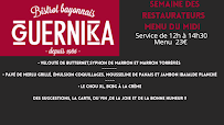 Menu du Bistrot le Guernika à Bayonne