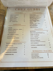 Menu du Chez Gubbi à Sainte-Marie-la-Mer