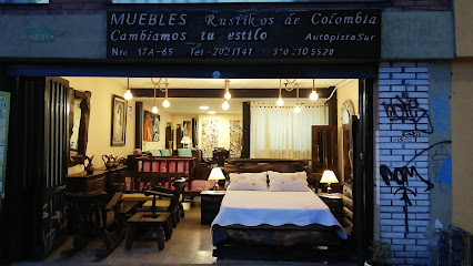 Muebles rustikos de Colombia
