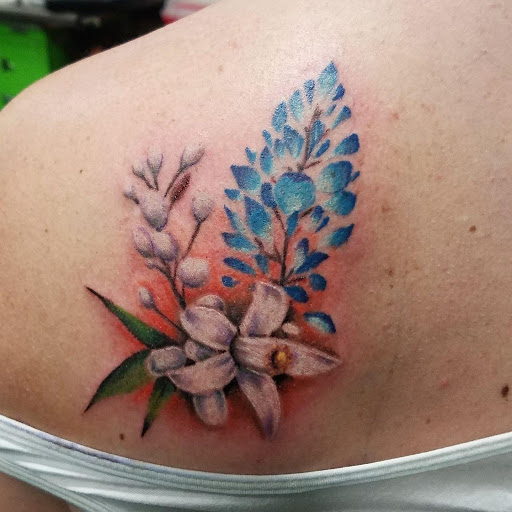 Explore wife tattoo ideas for husband, creative tattoo ideas in Roanoke, available at Saint Cecilias Art Studio