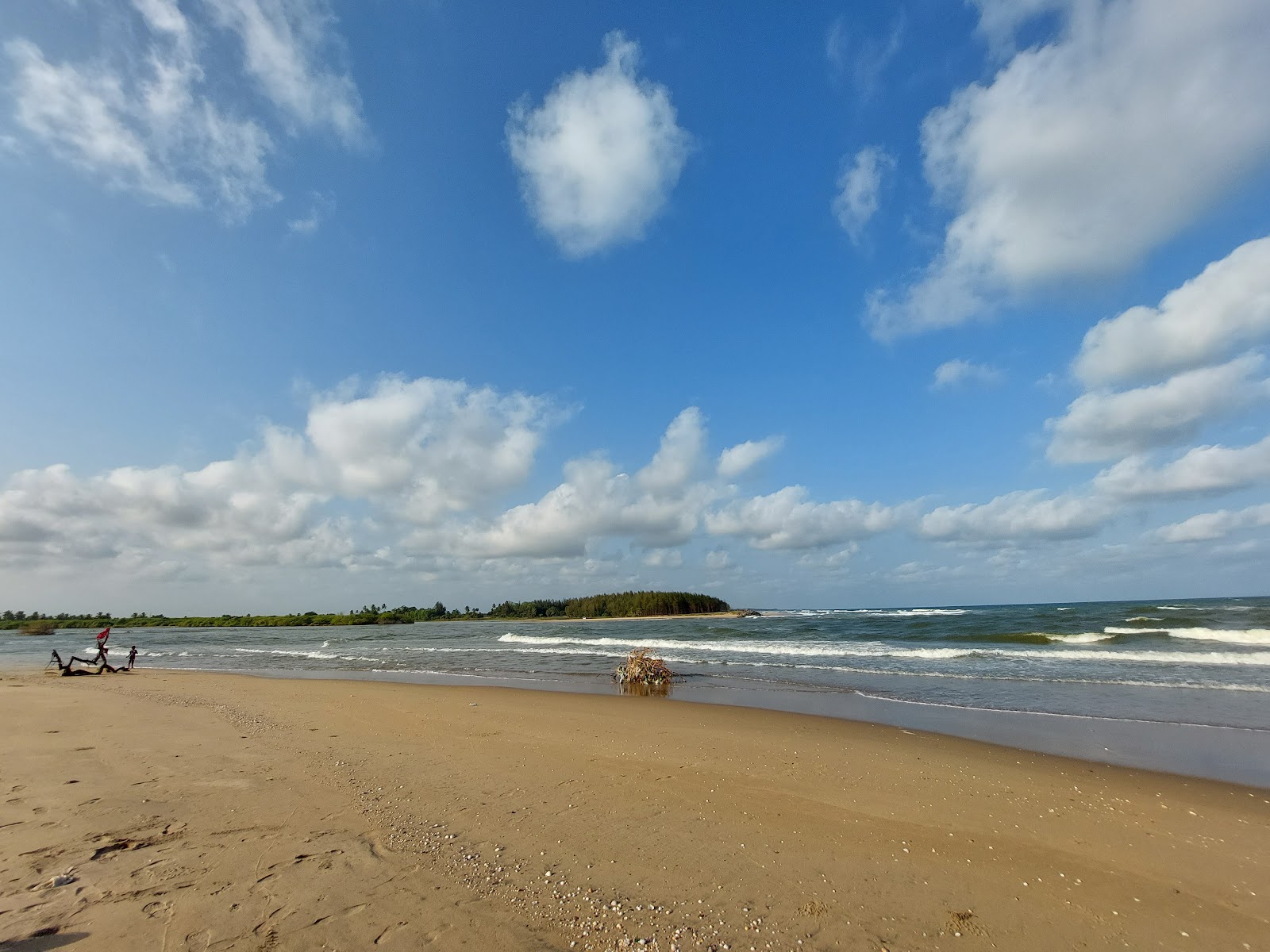 Fotografija Thazhanguda Beach z dolga ravna obala