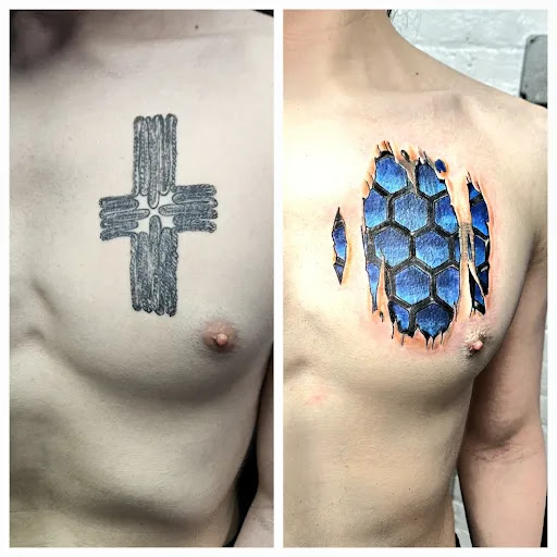 Explore arm tattoo ideas men, creative tattoo ideas in Cumberland, available at Queen City Ink