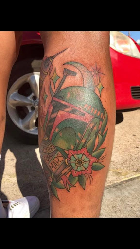 Explore guitarist tattoo ideas, creative tattoo ideas in San Angelo, available at Good Vibes Only Tattoo Studio
