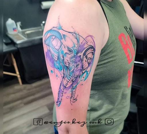 Explore fairy tattoo ideas, creative tattoo ideas in Casper, available at Luna & Lotus Amethyst Ink Angie Kay