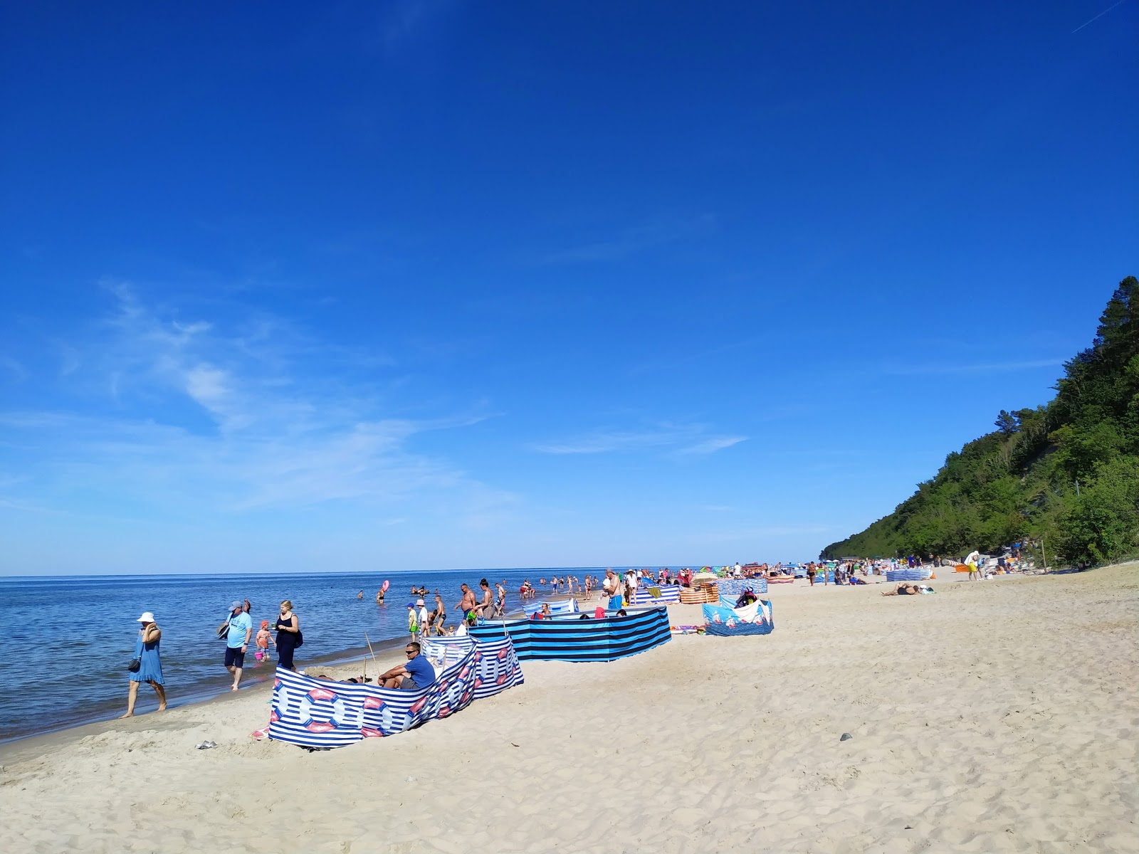 Foto van Jastrzebia Gora II Beach met turquoise puur water oppervlakte