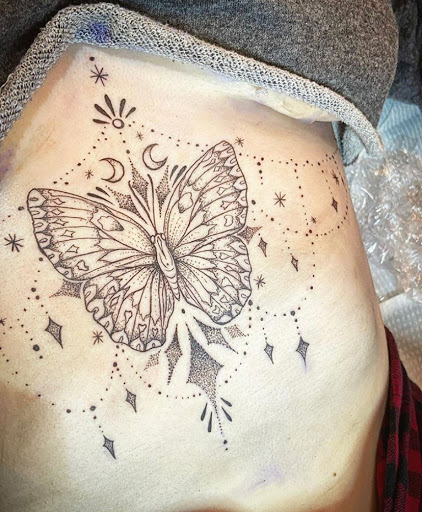 Explore name tattoo ideas on chest, creative tattoo ideas in Avon, available at Avanti Tattoo