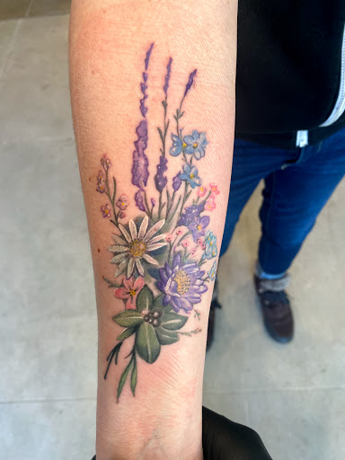 Explore skeleton hand tattoo ideas, creative tattoo ideas in Buena Vista, available at Ivy League Tattoo Studio