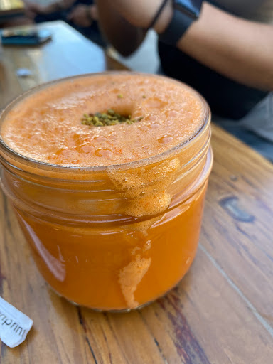 Energy Orange Juice with apple, carrot, ginger.  