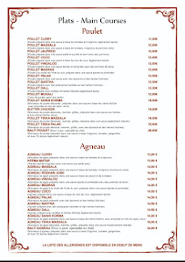 Menu / carte de Le Punjab Grill à Châteaudun