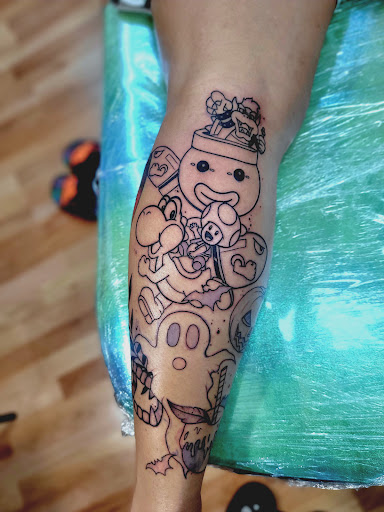 Explore forearm men tattoo ideas, creative tattoo ideas in Benton, available at Spectrum Tattoo