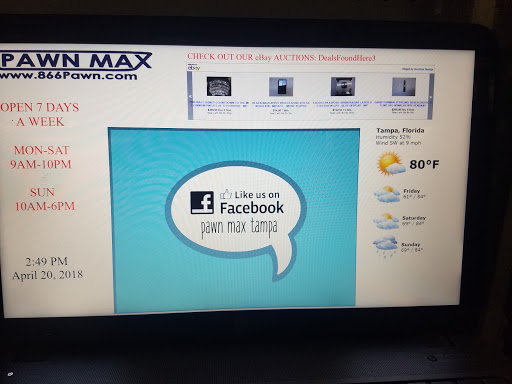 Pawn Shop «Pawn Max», reviews and photos, 1430 E Fowler Ave, Tampa, FL 33612, USA