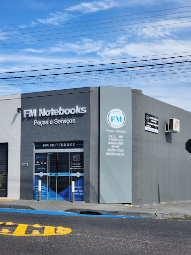Logo da empresa - FM Notebooks. Peças e Serviços