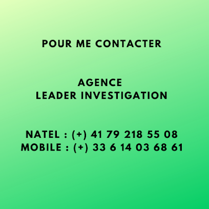 Détective privé: Agence Leader Investigation