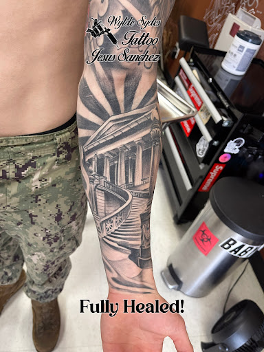 Explore butterfly shoulder tattoo ideas, creative tattoo ideas in San Diego, available at Wylde Sydes Tattoo & Body Piercing