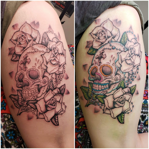 Explore good forearm tattoo ideas, creative tattoo ideas in Ocean Springs, available at Heart & Daggers Tattoo Studio LLC