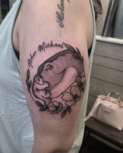 Explore circle tattoo cover up ideas, creative tattoo ideas in Lewisburg, available at Rose and Dagger Tattoo