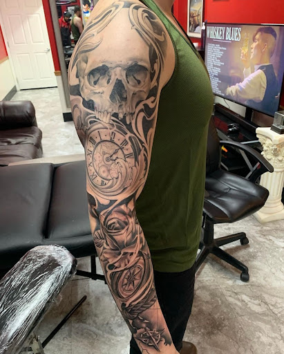 Explore men back tattoo ideas, creative tattoo ideas in Junction City, available at New Era Tattoo Studio