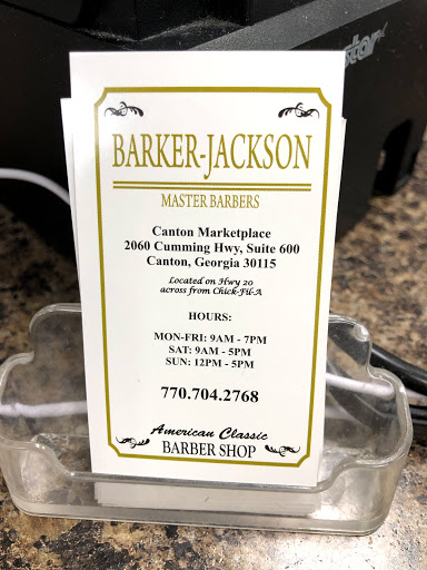 Barber Shop «Barker-Jackson Master Barbers at Canton Marketplace», reviews and photos, 2288 Cumming Hwy #600, Canton, GA 30114, USA