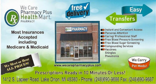 Pharmacy «We Care Pharmacy Plus», reviews and photos, 1412 S Lapeer Rd, Lake Orion, MI 48360, USA