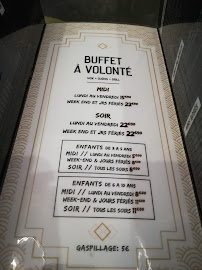 Carte du Buffet Part-Dieu / Buffet Wok Sushi Grill / à Lyon