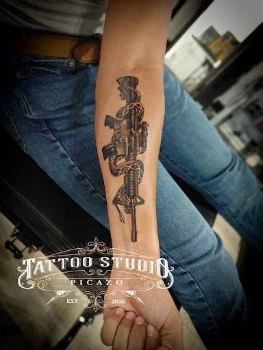 Explore easy leg tattoo ideas, creative tattoo ideas in Palm Desert, available at Picazo Tattoo Studio