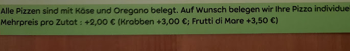 Pizzeria Castoro à Bad Bibra menu