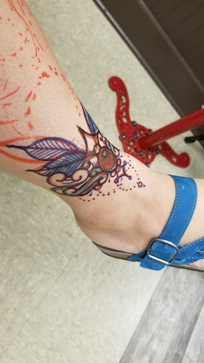 Explore mens collar bone tattoo ideas, creative tattoo ideas in Rockville, available at Stone the Crow Tattoo