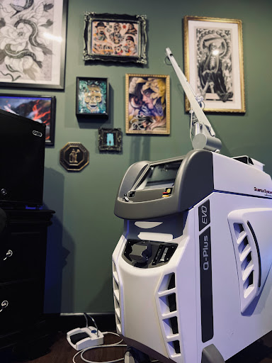 Explore dog bone tattoo ideas, creative tattoo ideas in Brooklyn, available at Gotham Tattoo Removal