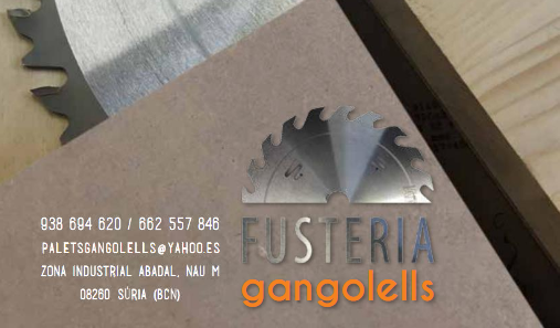 Fusteria Gangolells Zona Industrial ABadal, nau M, 08260 Súria, Barcelona, España