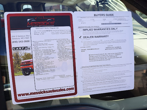 Used Car Dealer «Messick Auto Sales», reviews and photos, 656 S Salisbury Blvd, Salisbury, MD 21801, USA