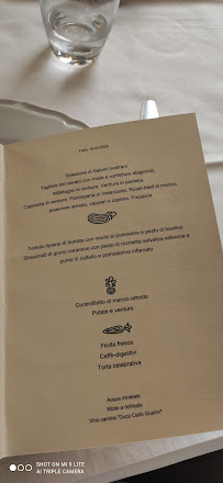 Menu / carte de Tenuta Lama Gorga à Trani