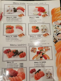 Carte du Tokyo sushi à Dunkerque