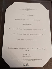 Menu du Osteria del Vicoletto à Alba