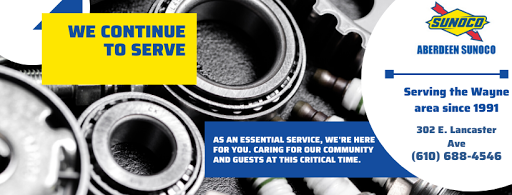 Auto Repair Shop «Aberdeen Sunoco», reviews and photos, 302 Lancaster Ave, Wayne, PA 19087, USA