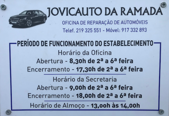 Avaliações doJovicauto da Ramada-Reparações de Automóveis, Lda. em Loures - Loja de móveis