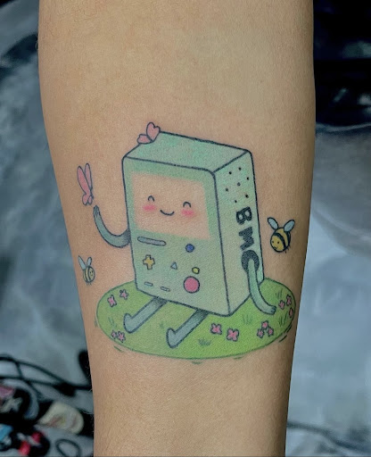 Explore spongebob tattoo ideas, creative tattoo ideas in El Paso, available at American Tattoo Society of Ft Bliss