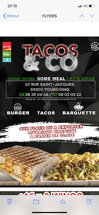 Restaurant halal tacos And co Tourcoing roubaix Wattrelos Sur Place A Emporter Et Livraison à Tourcoing - menu / carte