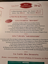 La Baraque à Bœuf à Le Mans menu