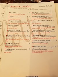 Restaurant italien L'isolotto à Paris - menu / carte