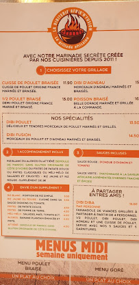 Restaurant africain Afrik'N'Fusion à Villetaneuse (le menu)