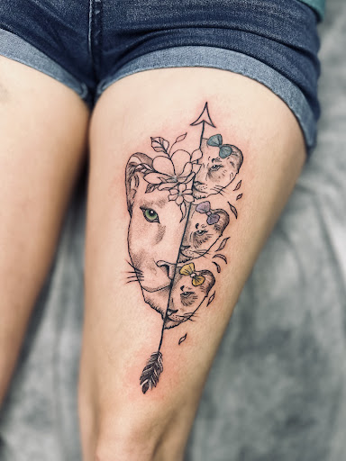 Explore hedwig tattoo ideas, creative tattoo ideas in Holmen, available at Driftless Tattoo and Art LLC