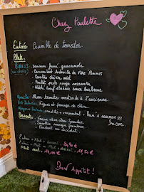 Restaurant Chez Paulette à Bayeux (le menu)