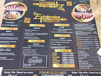Éphémère Restaurant & Café à Mérignac menu