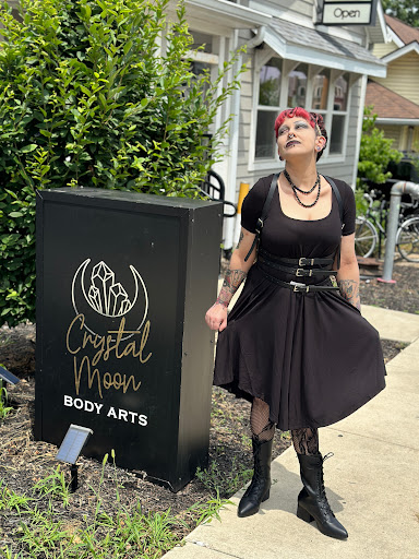 Explore metroid tattoo ideas, creative tattoo ideas in Bloomington, available at Crystal Moon Body Arts