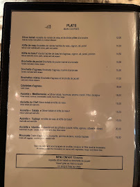 Restaurant turc Kehribar à Paris (le menu)