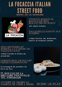 Restaurant italien La Focaccia Italian Street Food à Thionville (le menu)