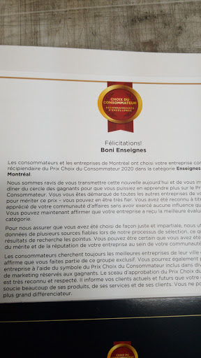 Boni Enseignes Inc