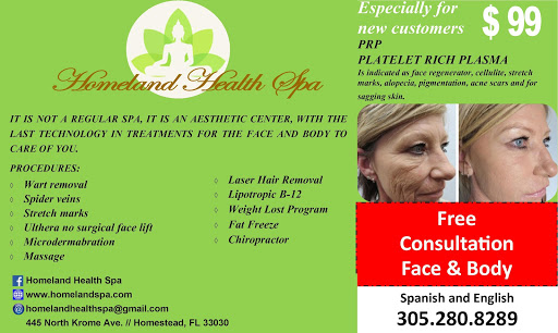 Medical Spa «Homeland Health Spa», reviews and photos, 445 N Krome Ave, Homestead, FL 33030, USA