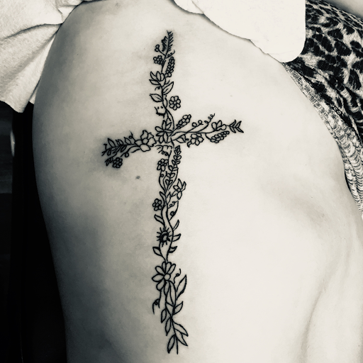 Explore white ink tattoo ideas, creative tattoo ideas in Warner Robins, available at Untold Pain Tattoo Studio