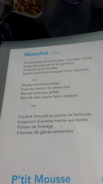 Le Carrelet à Royan menu